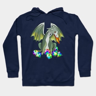 Fire Breathing Dragon with DnD Dice Hoodie